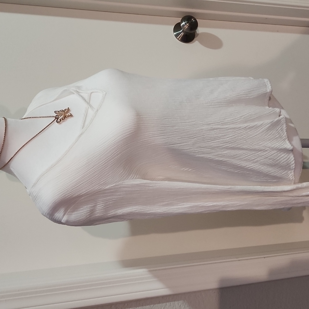 Trendy M Sheer Long Sleeve Blouse